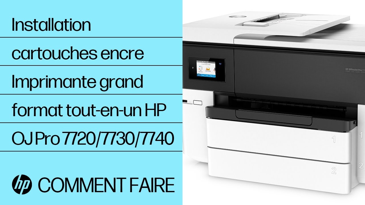 Changer cartouches d'encre imprimante HP. 