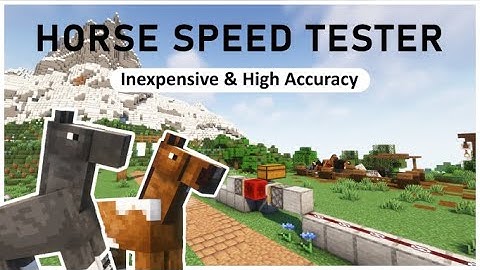 Minecraft Horse Speed Tester - Easy and Higher Accuracy