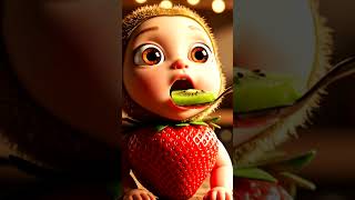 Cute Fruit Baby Eating Kiwi 🥝🍓 | Hyper Realistic Animation