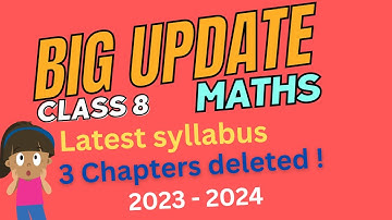 CBSE class 8 Math | Latest syllabus | 2023 - 2024 | deleted portion
