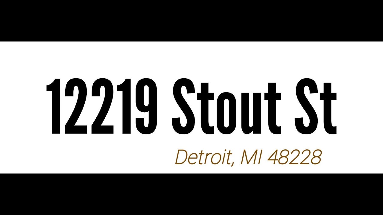12219 Stout St, Detroit, MI 48228