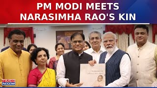 PM Modi Meets Family Of Late Former PM PV Narasimha Rao In Hyderabad | Lok Sabha Polls 2024