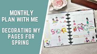 🌸 SPRING PLAN WITH ME 🌸 | HOW TO DECORATE YOUR MONTHLY PAGES | RACHELLE'S PLANS