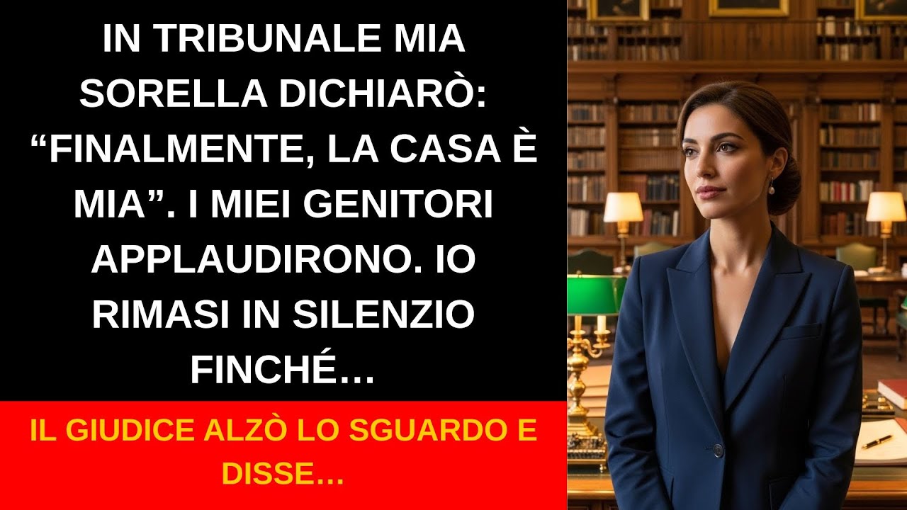 “Finalmente questa casa è mia.” Mia sorella Valentina sorrideva in tribunale, lo stesso sorriso di quando vinceva a qualsiasi gioco da bambine. Suo marito Filippo, il nostro avvocato di famiglia,...