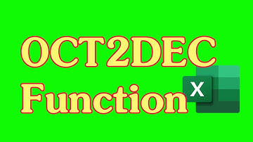 How to Use the OCT2DEC Function in Excel