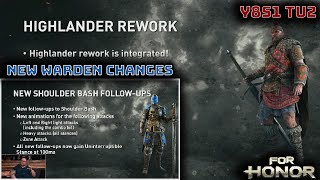 For Honor : Y8S1 TU2 Warrior’s Den Livestream Summary | Character changes