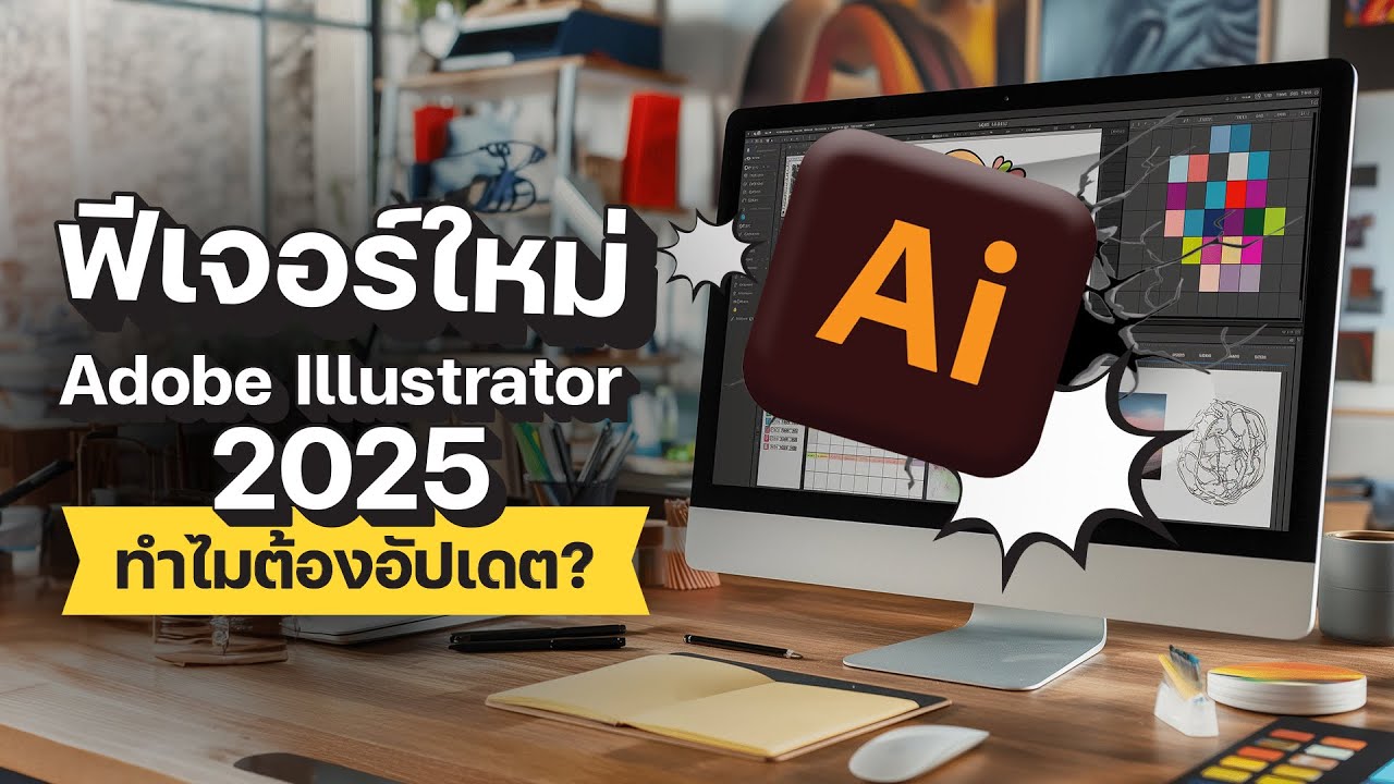 ทำไมต้องอัปเดต? ฟีเจอร์ใหม่ Adobe Illustrator 2025 - YouTube