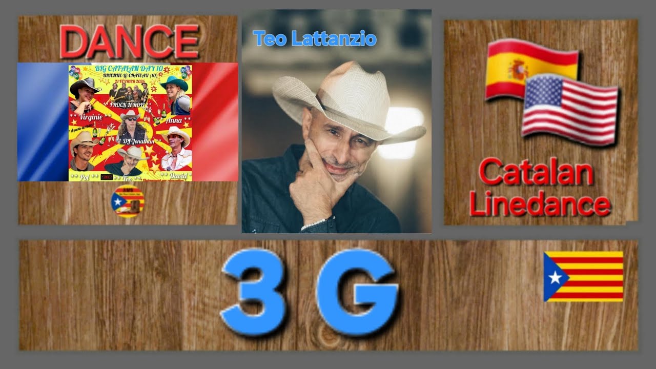 3 G ❤️ Linedance Catalan Style with Teo Lattanzio / Big Catalan Day 10 France #dance #event #france 