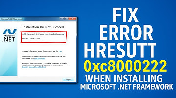 Fix Error HRESULT 0xc8000222 When Installing Microsoft .NET Framework