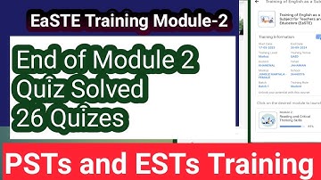 End of Module 2 Quiz Solved Activities