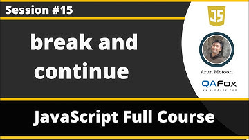 break and continue Statements in JavaScript (JavaScript for Beginners - Part 15)