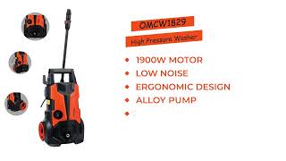 OMCW1829  OSLENMARK Pressure Washer - Electric Washer with Spray Gun, Hose with, Soap Bottle .