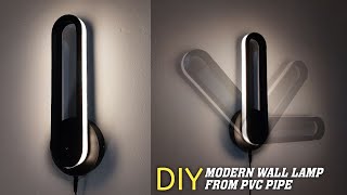 Modern LED Wall Lamp from PVC Pipe | Wall Decoration Ideas | DIY Crafts