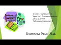 2 клас. Математика. Урок №1 Ознайомлення з дією ділення. Таблиця ділення на 2