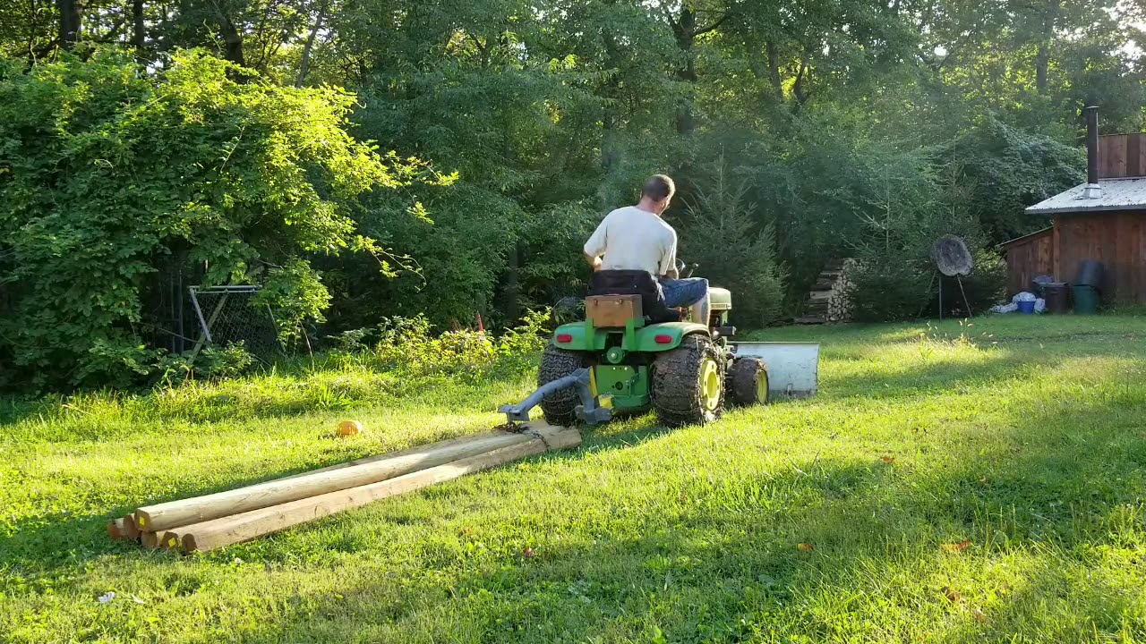 John deere 140 H3 sleeve hitch mini crane YouTube