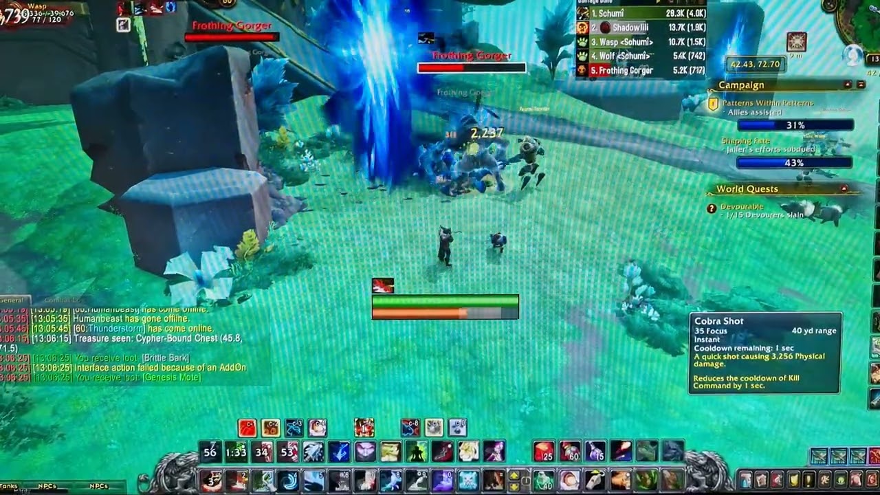 The best place to farm Genesis Mote for making mounts and pets in WOW.