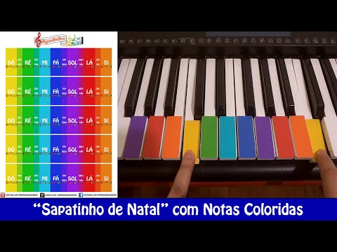 Como Tocar Sapatinho de Natal no Teclado/Piano (Aula de Música Infantil)  