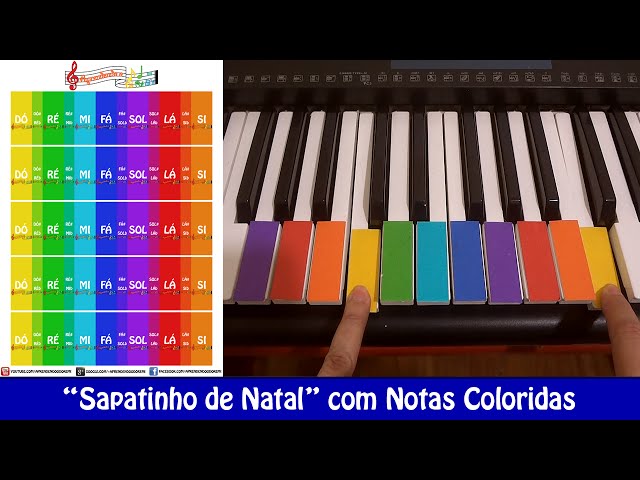 Como Tocar Sapatinho de Natal no Teclado/Piano (Aula de Música Infantil)  