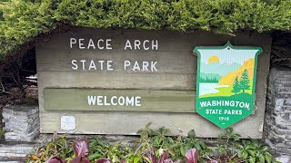 Canadian Border Crossing Peace Arch. Canadians & Americans Unity at Peace Arch.