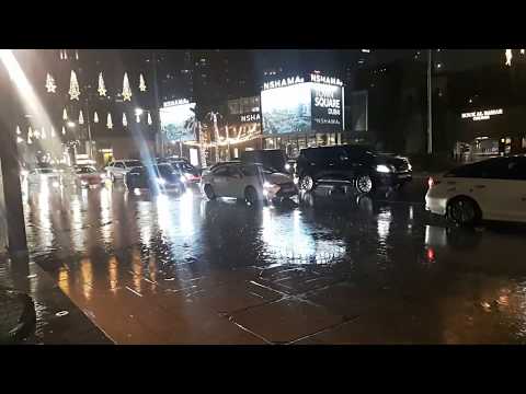 Dubai downtown rain 11 Jan 2020 live 12.00am #rain #dubai #2020