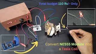 DIY Tesla Coil with NE555 Timer | High Voltage Experiment