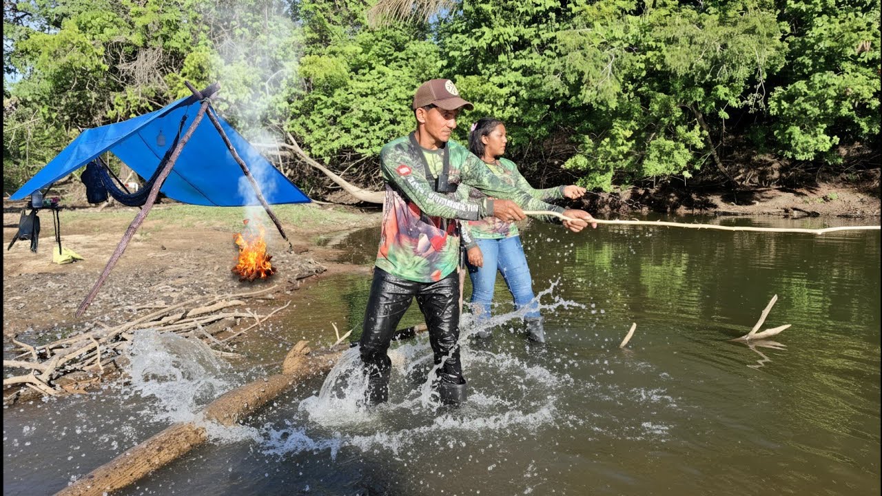  ACAMPAMOS DENTRO DE UM RIO SECO, E A PESCARIA VIROU UM MISTÉRIO 🎣❓