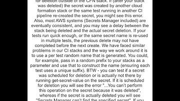 AWS Secrets Manager and Cloud Formation - can not create secret because it already exists