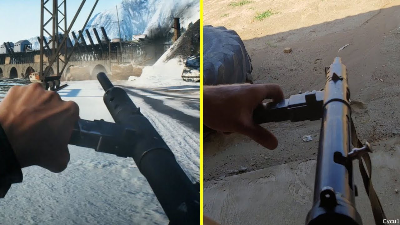 Фанат сравнил реальное оружие с аналогами в Battlefield 5 и Call of Duty WWII — видео