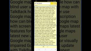 Celebrity Google maps latest new interface for blind accessibility setting detail voice guidance using maps Wealth