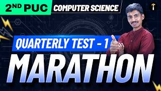 2nd PUC Computer Science Quarterly Test 1 Marathon LIVE | Commerce Karnataka Board Full Revision