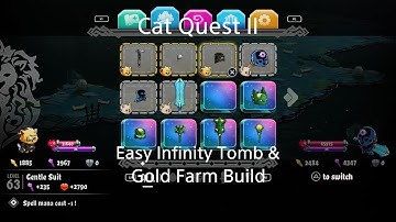 Cat Quest II. Easy Infinity Tomb & Hedgehog Gold Farm Build.