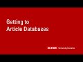 Getting to article databases