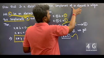 Show that in a distributive lattice, complement of an element is unique Discrete maths Tamil Unit 5