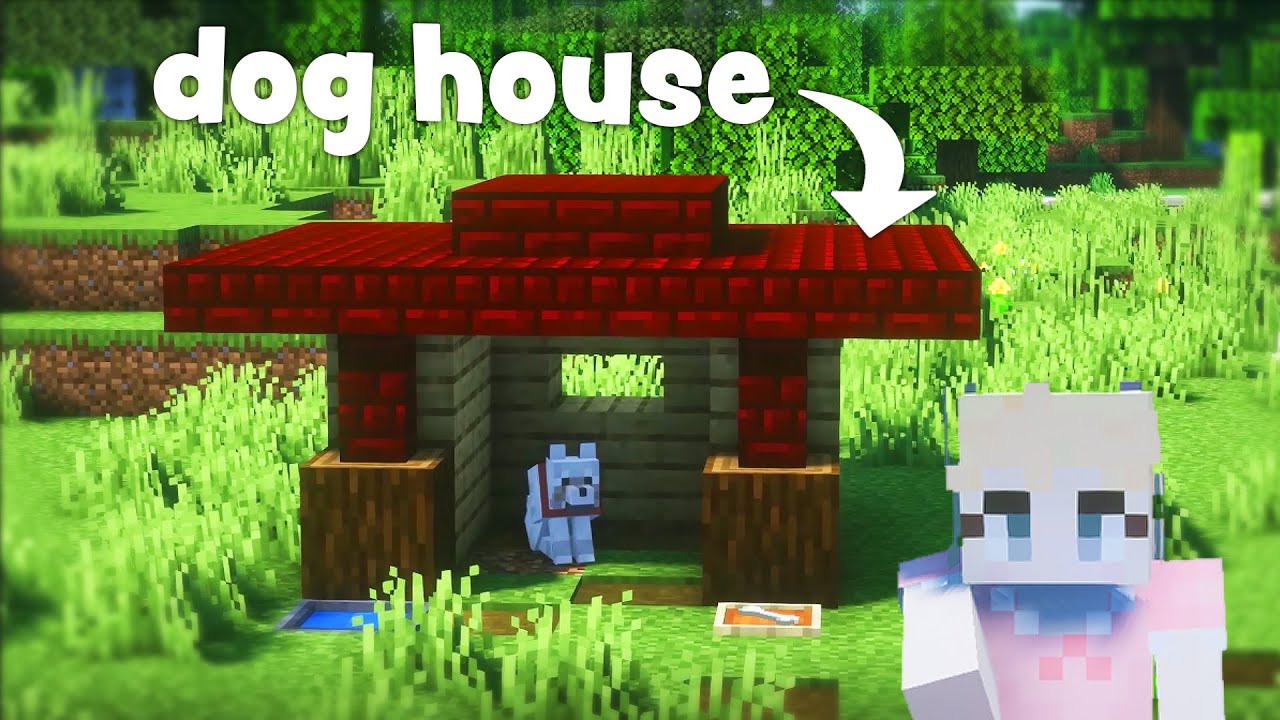 Minecraft Dog House Build! - YouTube