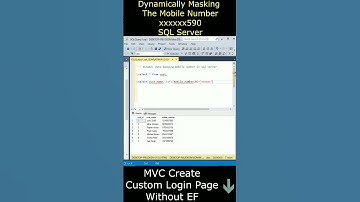 Hide or masking the mobile phone number Sql server ssms database
