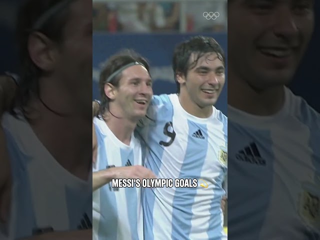 That time Messi scored at the Beijing 2008 Olympic Games... TWICE! 🤩 ⚽