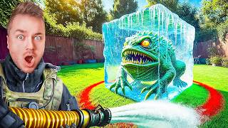 FREEZING The POND MONSTER Into A GIANT ICE CUBE! (Insane Spy Mission)