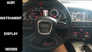 Audi A6 C6 How to Change the Instrument display mode screenshot 3