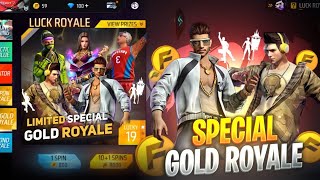 SR Gaming on X: Free fire New Gold Royale bundle New Male Character New free  fire updates, SR G