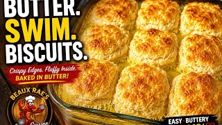 Easy Butter Swim Biscuits | Buttery Southern Biscuit Recipe | Full Recipe 