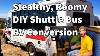 Spacious DIY converted Shuttle Bus 'with shower' for Registered Traveling Nurse  Tour and Interview