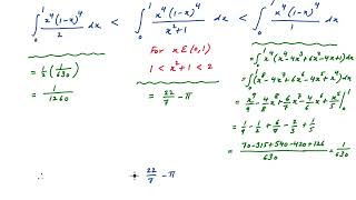 Calculate Dalzell's Integral (x - x^2)^4/(x^2 +and 1) between the limits 0 and 1.