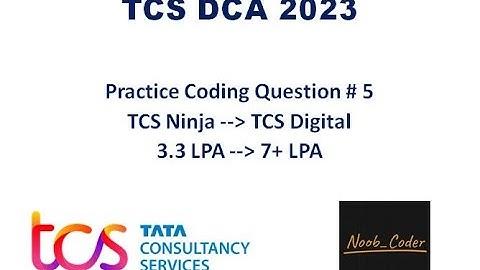 TCS DCA Coding Question | Practice Question #5 | Java | Python | #tcsxplore #tcsdigital