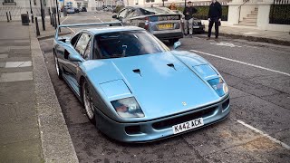 Unique blue Ferrari F40 Driving in London!