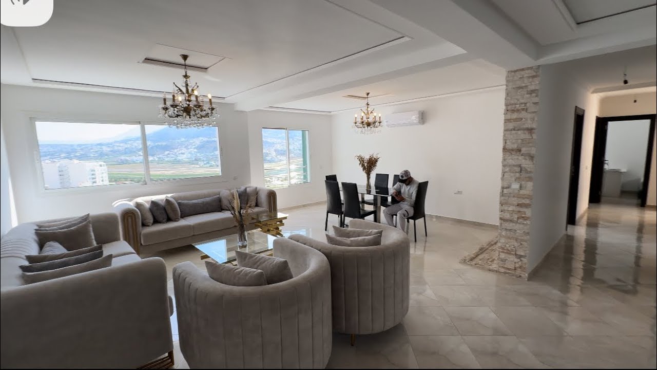 شقة بإطلالة على الجبال 🏔️وعندها باركينغ مع 3 غرف نوم الحمامة تطوان0776548815🔑