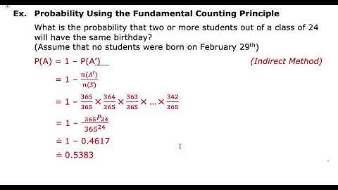 MDM4U - 6.3 - Probabilities Using Counting Techniques - VIDEO