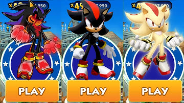Sonic Dash - Shadow EXE vs Super Shadow vs Shadow vs All Bosses Zazz Eggman All Characters Unlocked