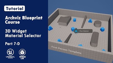Archviz Blueprint Creation With Unreal Engine 5 |  3D Widget Material Selector | Part 7-D