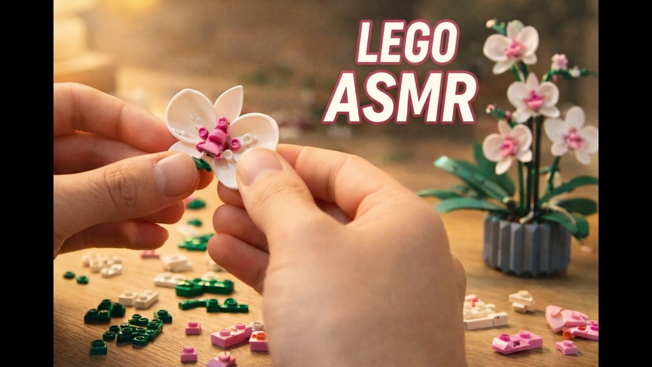 ASMR LEGO Orchid Build 🌸 No Talking | Relaxing & Satisfying Sounds