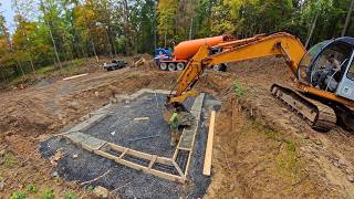 Forming and Pouring the Footings, New Home Construction